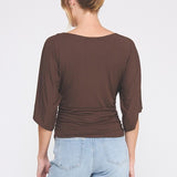Angel Sleeve Cinch Side Blouse