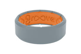 GROOVE LIFE® Edge Storm Grey & Orange Ring