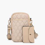 Parker Quilted Crossbody (Tan)