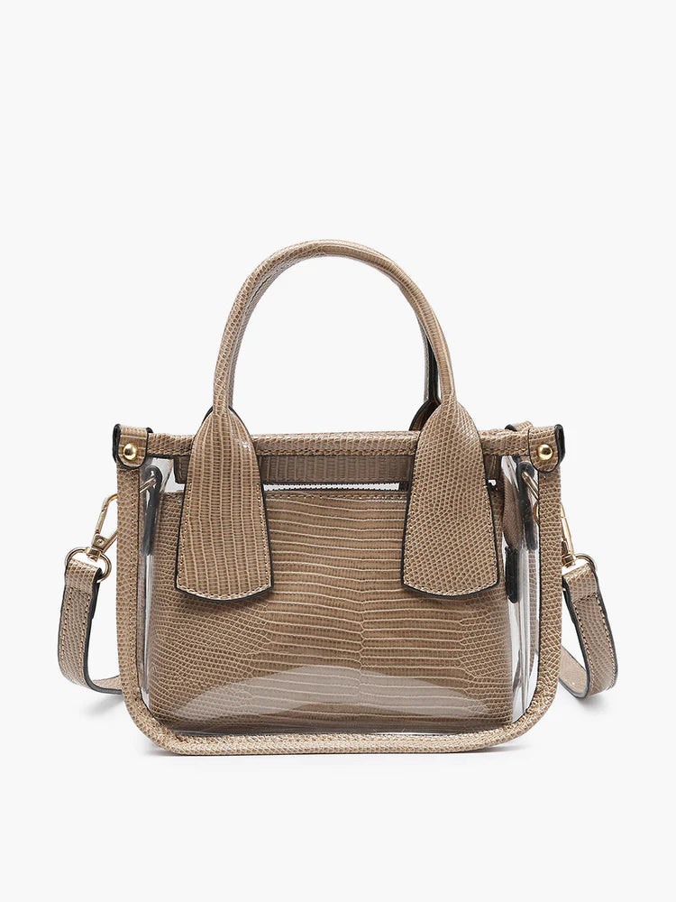 Stacey Clear Satchel (Taupe)