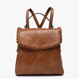 Blossom Whipstitch Backpack (Brown)