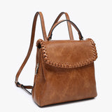 Blossom Whipstitch Backpack (Brown)