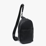 Pamela Double Zip Sling Bag (Black)