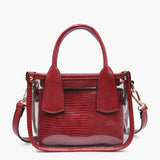 Stacey Clear Satchel (Red)
