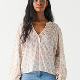 Printed Puff Sleeve Top (Dex)