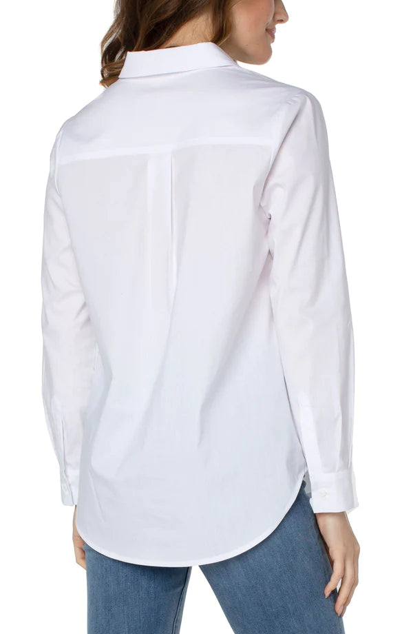 LIVERPOOL Hidden Placket Pintuck Shirt