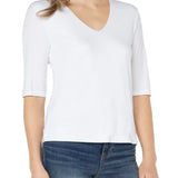 Double Layer V Neck Ribbed Top (Liverpool)
