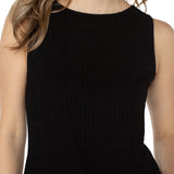 Sleeveless Boatneck Rib Knit Tank (Liverpool)