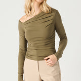 Long Sleeve Draped Top (Dex)