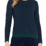 Long Sleeve Crew Neck Ribbed Sweater (Liverpool)