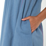 Flutter Sleeve V Neck Woven Dress (Liverpool)