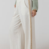 Crochet Trim Wide Leg Pant (Dex)