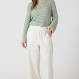 Crochet Trim Wide Leg Pant (Dex)