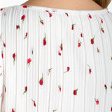 Flutter Sleeve Boat Neck Knit Top (Liverpool)