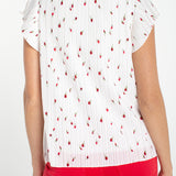 Flutter Sleeve Boat Neck Knit Top (Liverpool)