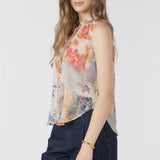 Flowy Button Front Tank Blouse (Dex)