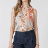 Flowy Button Front Tank Blouse (Dex)