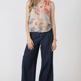 Flowy Button Front Tank Blouse (Dex)