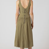 Belted Drop Waist Midi Dress (Dex)