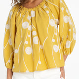 3/4 Sleeve Woven Top (Liverpool)