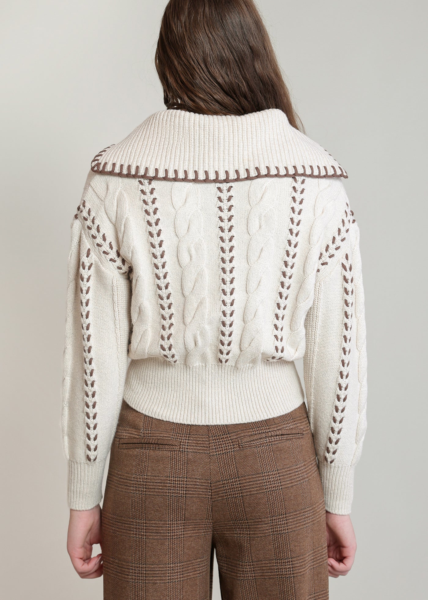 Cable Zip Up Cardigan (Dex)