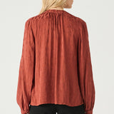 Half Placket Jacquard Blouse (Dex)