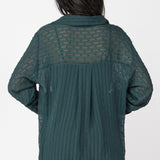 Swiss Dot Button Front Blouse (Dex)