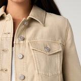3/4 Sleeve Frayed Hem Flounce Jacket (Liverpool)