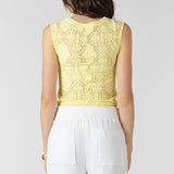 Lace Cutout Button Front Tank (Dex)