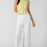 Lace Cutout Button Front Tank (Dex)