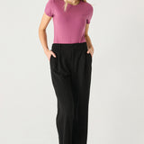 Ponte Knit Wide Leg Trouser (Dex)