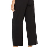 Pull On Tie Waist Wide Leg Ankle Pant (Liverpool)