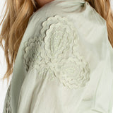 3/4 Sleeve Button Front Woven Top (Liverpool)