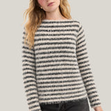 Long Sleeve Boatneck Knit Top (Liverpool)