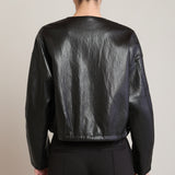 Collarless PU Jacket (Dex)