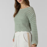 Scalloped Hem Open Stitch Sweater (Dex)