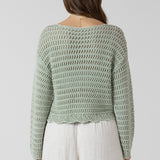 Scalloped Hem Open Stitch Sweater (Dex)