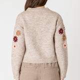 Floral Applique Crewneck Sweater (Dex)