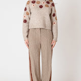 Floral Applique Crewneck Sweater (Dex)