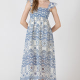 Cutout Embroidered Maxi Dress (Dex)