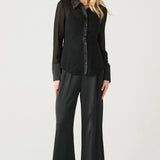 Sheer Cinched Button Down Blouse (Dex)