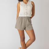 Crochet Buttoned Vest Top (Room 34 By Dex)