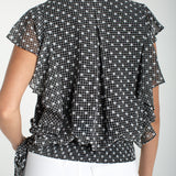 Ruffle Sleeve Draped Blouse (Liverpool)