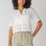 Eyelet Trim Blouse (Room 34 By Dex)