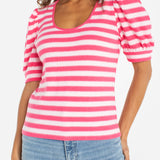 Half Sleeve Scoop Neck Knit Top (Liverpool)