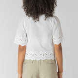 Eyelet Trim Blouse (Room 34 By Dex)