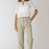 Eyelet Trim Blouse (Room 34 By Dex)