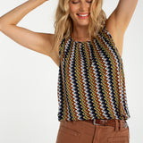 Sleeveless Knit Top w/Keyhole (Liverpool)