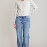 Bow Button Cropped Cardigan (Dex)