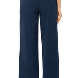 Pull-on Tie Waist Wide Leg Ankle Pant (Liverpool)